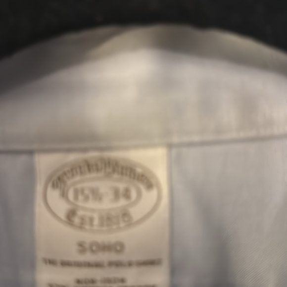 Brooks Brothers Soho Men's Sky Blue Dress Shirt- Non Iron - Picture 5 of 6